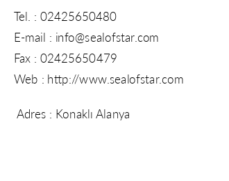 Seal Of Star Hotel iletiim bilgileri